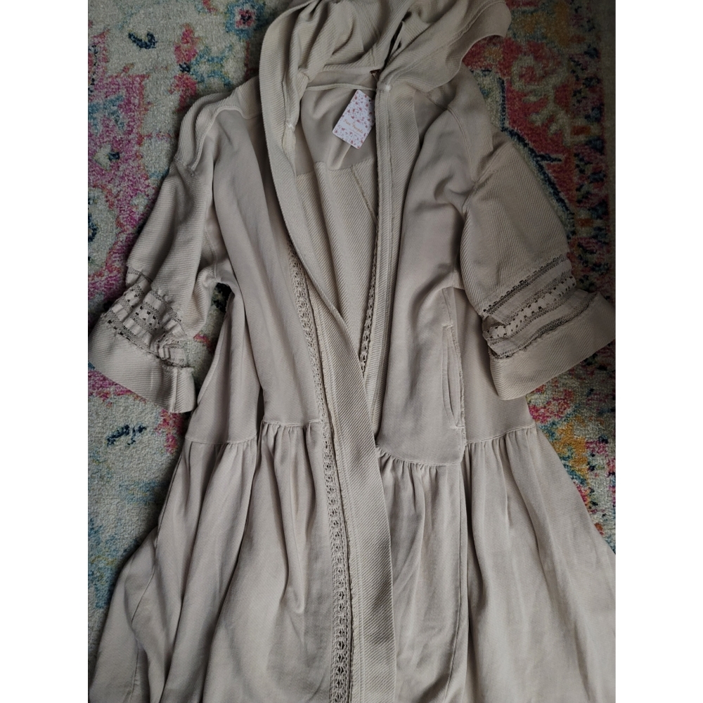 New FREE PEOPLE Haley Cardigan Duster Ivory Large - Picture 6 of 10